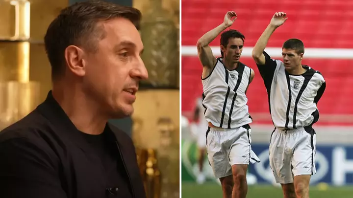 Steven Gerrard issues X-rated response after Gary Neville reveals he tried to ask him to leave Liverpool for Man Utd